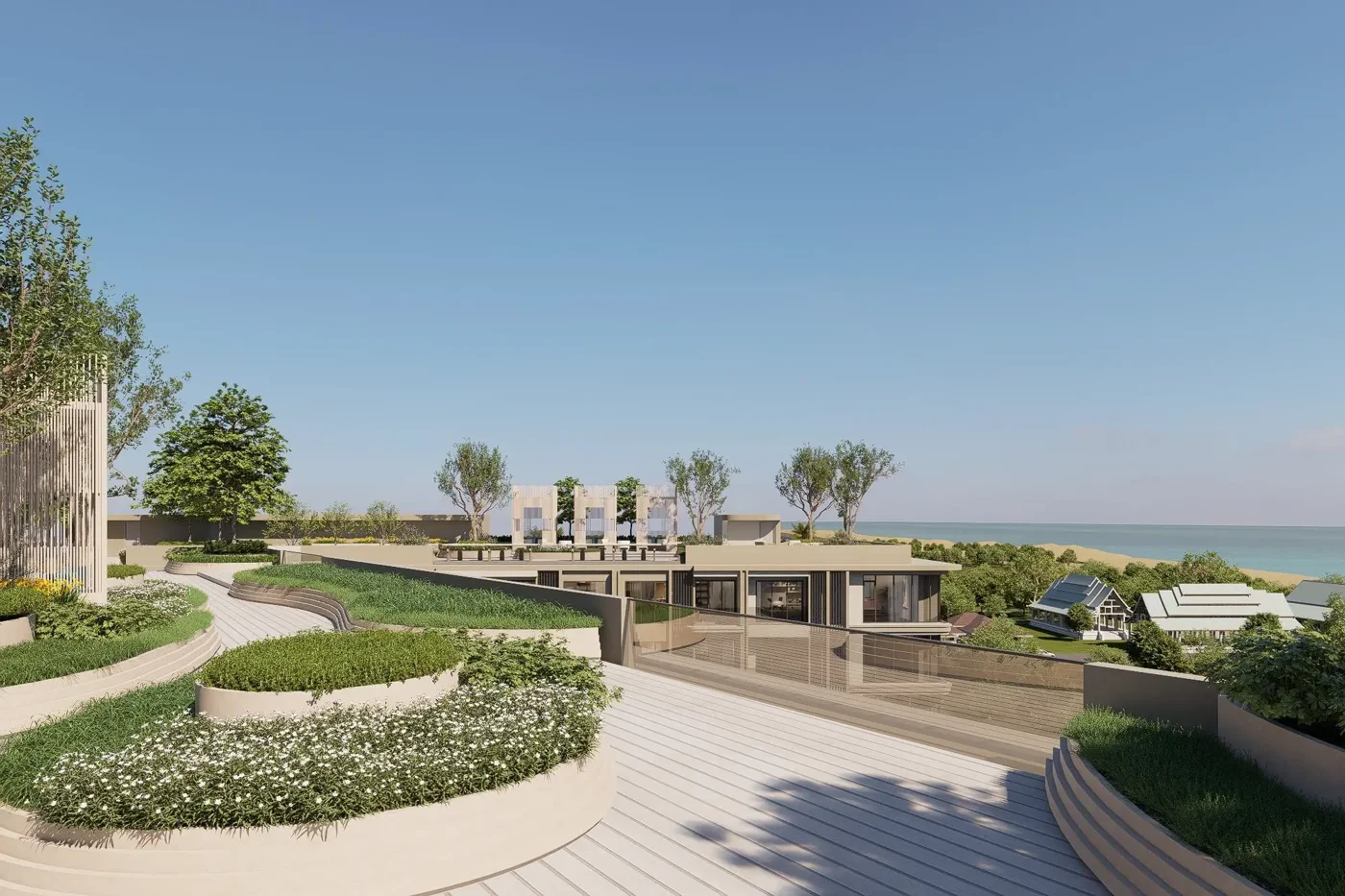 Published rendering of the landscaped grounds at The Panora Estuaria